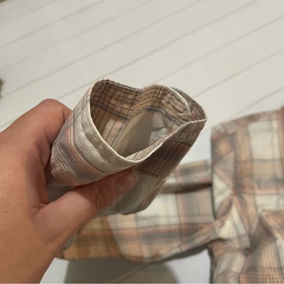 Carhartt Pink White Plaid Button Front Shirt Top Women’s Size Small‎ - Picture 11 of 15